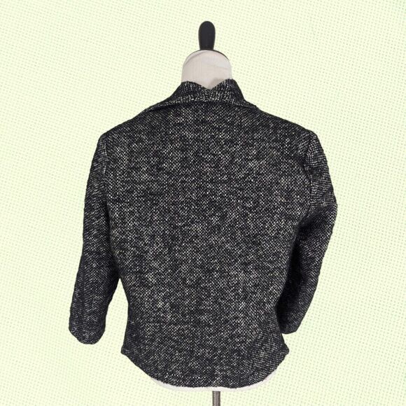 Ulla Johnson Blazer 8 Black Drape Waterfall Black White Wool Alpaca‎ Mohair - Picture 2 of 8